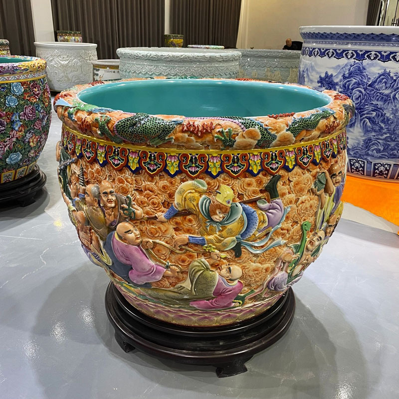 Wholesale Luxury Large Chinese Hand Painted Blue and White Porcelain Ceramic Flower Pots Planter