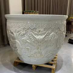 Wholesale Luxury Large Chinese Hand Painted Blue and White Porcelain Ceramic Flower Pots Planter