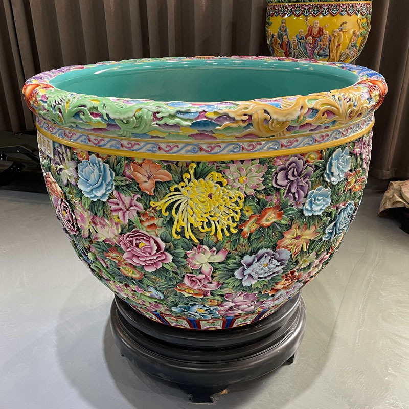 Wholesale Luxury Large Chinese Hand Painted Blue and White Porcelain Ceramic Flower Pots Planter