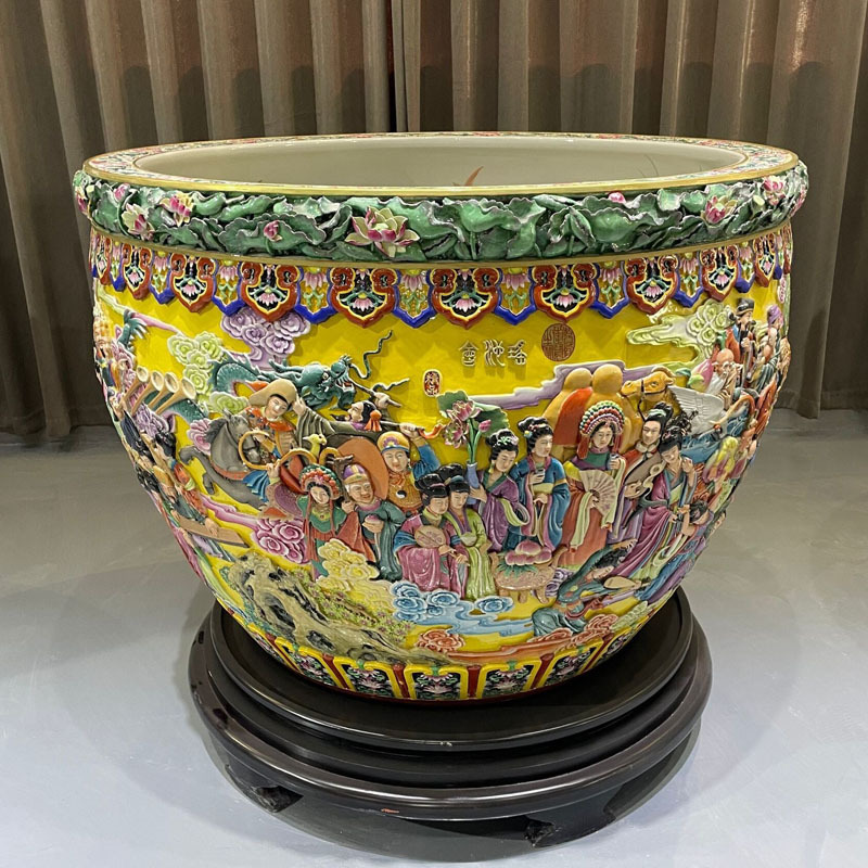 Wholesale Luxury Large Chinese Hand Painted Blue and White Porcelain Ceramic Flower Pots Planter