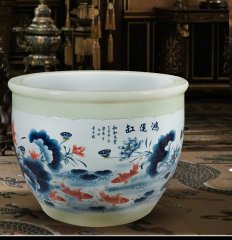 Wholesale Luxury Large Chinese Hand Painted Blue and White Porcelain Ceramic Flower Pots Planter