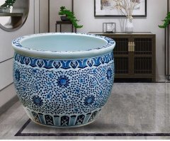 Wholesale Luxury Large Chinese Hand Painted Blue and White Porcelain Ceramic Flower Pots Planter