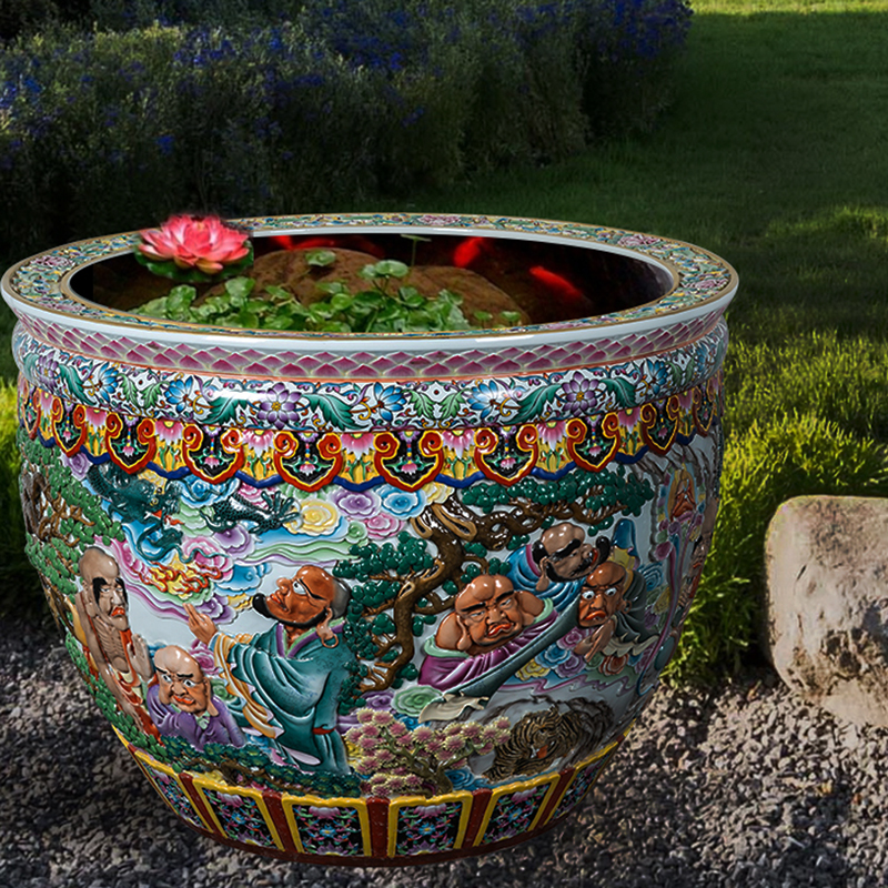 Wholesale Luxury Large Chinese Hand Painted Blue and White Porcelain Ceramic Flower Pots Planter