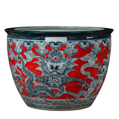 Wholesale Luxury Large Chinese Hand Painted Blue and White Porcelain Ceramic Flower Pots Planter