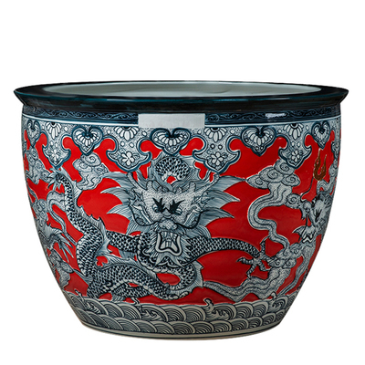 Wholesale Luxury Large Chinese Hand Painted Blue and White Porcelain Ceramic Flower Pots Planter