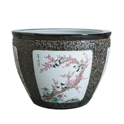 Wholesale Luxury Large Chinese Hand Painted Blue and White Porcelain Ceramic Flower Pots Planter