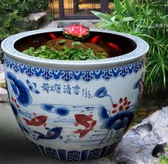 Wholesale Luxury Large Chinese Hand Painted Blue and White Porcelain Ceramic Flower Pots Planter