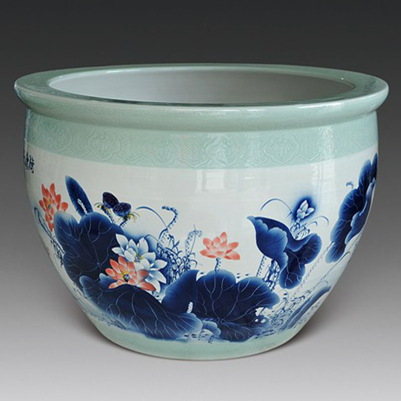 Wholesale Luxury Large Chinese Hand Painted Blue and White Porcelain Ceramic Flower Pots Planter