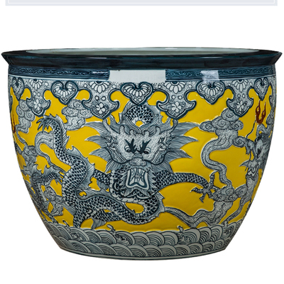Wholesale Luxury Large Chinese Hand Painted Blue and White Porcelain Ceramic Flower Pots Planter