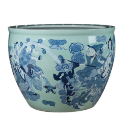 Wholesale Luxury Large Chinese Hand Painted Blue and White Porcelain Ceramic Flower Pots Planter
