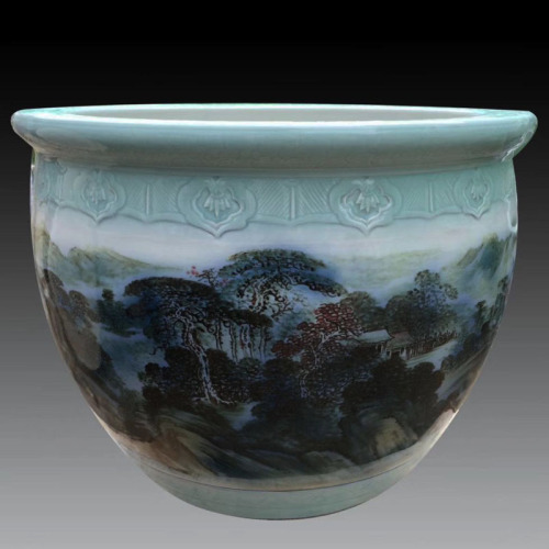 Wholesale Luxury Large Chinese Hand Painted Blue and White Porcelain Ceramic Flower Pots Planter