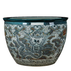 Wholesale Luxury Large Chinese Hand Painted Blue and White Porcelain Ceramic Flower Pots Planter