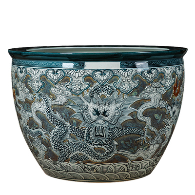 Wholesale Luxury Large Chinese Hand Painted Blue and White Porcelain Ceramic Flower Pots Planter