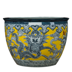 Wholesale Luxury Large Chinese Hand Painted Blue and White Porcelain Ceramic Flower Pots Planter