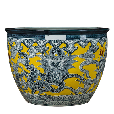 Wholesale Luxury Large Chinese Hand Painted Blue and White Porcelain Ceramic Flower Pots Planter