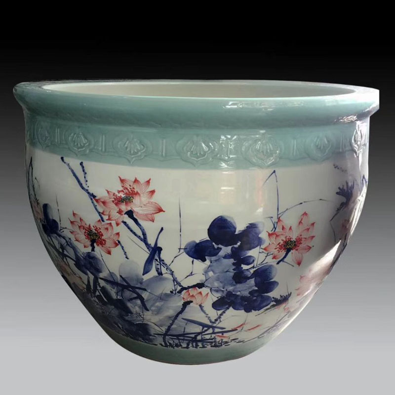 Wholesale Luxury Large Chinese Hand Painted Blue and White Porcelain Ceramic Flower Pots Planter