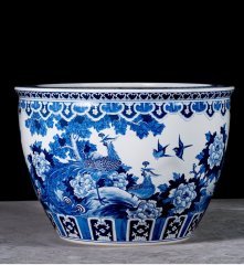 Wholesale Luxury Large Chinese Hand Painted Blue and White Porcelain Ceramic Flower Pots Planter