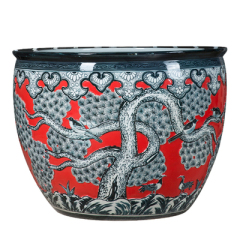 Wholesale Luxury Large Chinese Hand Painted Blue and White Porcelain Ceramic Flower Pots Planter