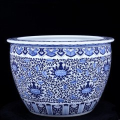 Wholesale Luxury Large Chinese Hand Painted Blue and White Porcelain Ceramic Flower Pots Planter