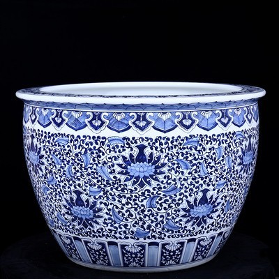 Wholesale Luxury Large Chinese Hand Painted Blue and White Porcelain Ceramic Flower Pots Planter