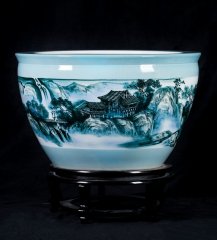 Wholesale Luxury Large Chinese Hand Painted Blue and White Porcelain Ceramic Flower Pots Planter