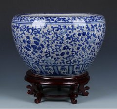 Retail Luxury Big Size Hand Painted Blue and White Porcelain Ceramic Flower Pots Plant Pot for Indoor and Garden Outdoor