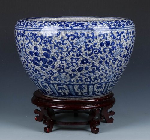 Retail Luxury Big Size Hand Painted Blue and White Porcelain Ceramic Flower Pots Plant Pot for Indoor and Garden Outdoor