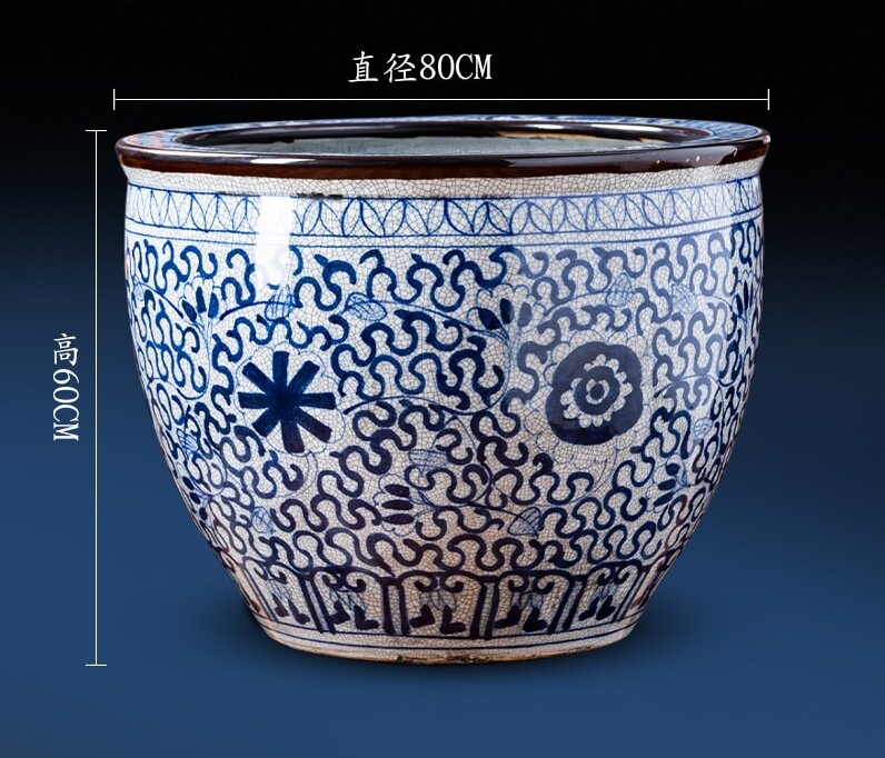 Wholesale Luxury Large Jingdezhen Hand Painted Blue and White Porcelain Ceramic Flower Pots Planter for Indoor and Outdoor