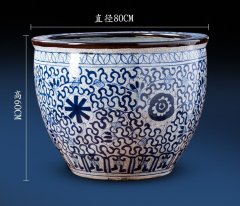 Wholesale Luxury Large Jingdezhen Hand Painted Blue and White Porcelain Ceramic Flower Pots Planter for Indoor and Outdoor