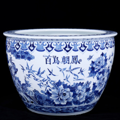 Wholesale Luxury Large Chinese Hand Painted Blue and White Porcelain Ceramic Flower Pots Planter