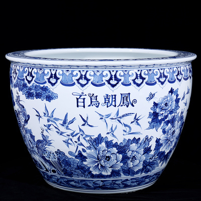 Wholesale Luxury Large Chinese Hand Painted Blue and White Porcelain Ceramic Flower Pots Planter