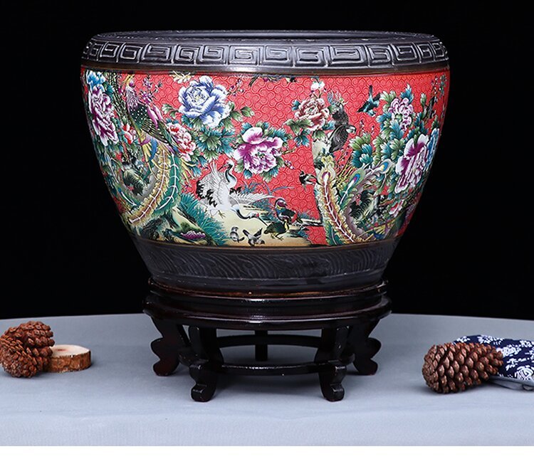 Wholesale Luxury Large Chinese Hand Painted Blue and White Porcelain Ceramic Flower Pots Planter
