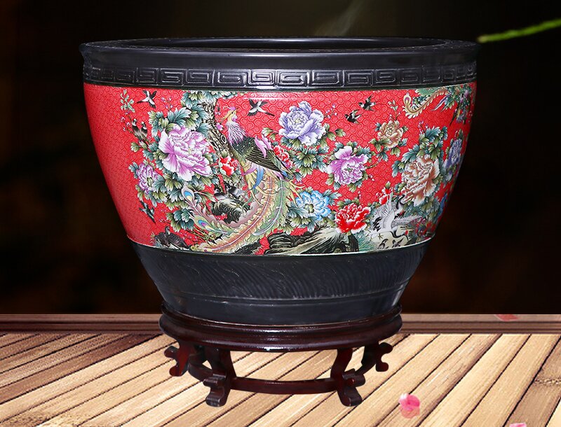 Wholesale Luxury Large Chinese Hand Painted Blue and White Porcelain Ceramic Flower Pots Planter
