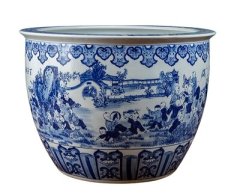 Wholesale Luxury Large Chinese Hand Painted Blue and White Porcelain Ceramic Flower Pots Planter