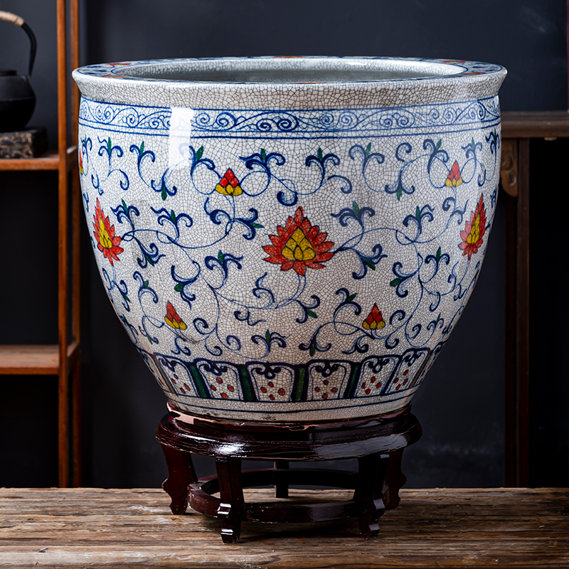Wholesale Luxury Large Jingdezhen Hand Painted Blue and White Porcelain Ceramic Flower Pots Planter for Indoor and Outdoor