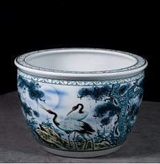Wholesale Luxury Large Chinese Hand Painted Blue and White Porcelain Ceramic Flower Pots Planter