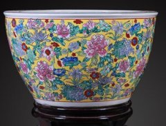 Wholesale Luxury Large Jingdezhen Hand Painted Famille Rose Porcelain Ceramic Flower Pots Plant Pot for Garden