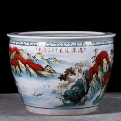 Wholesale Luxury Large Chinese Hand Painted Blue and White Porcelain Ceramic Flower Pots Planter