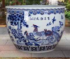 Wholesale Luxury Large Chinese Hand Painted Blue and White Porcelain Ceramic Flower Pots Planter