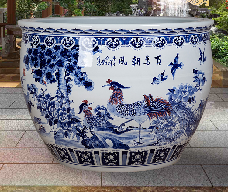 Wholesale Luxury Large Chinese Hand Painted Blue and White Porcelain Ceramic Flower Pots Planter