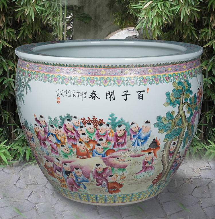 Wholesale Luxury Large Chinese Hand Painted Blue and White Porcelain Ceramic Flower Pots Planter