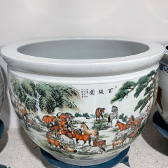 Wholesale Luxury Large Chinese Hand Painted Blue and White Porcelain Ceramic Flower Pots Planter