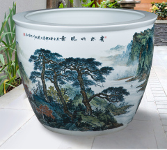 Wholesale Luxury Large Chinese Hand Painted Blue and White Porcelain Ceramic Flower Pots Planter