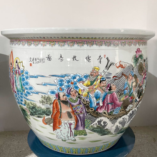Wholesale Luxury Large Chinese Hand Painted Blue and White Porcelain Ceramic Flower Pots Planter