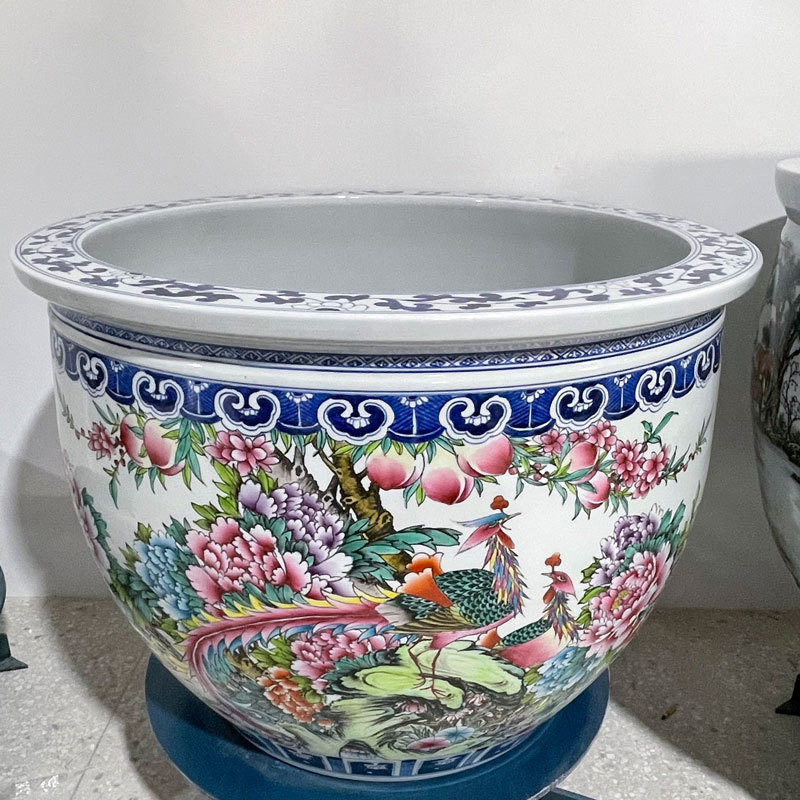 Wholesale Luxury Large Chinese Hand Painted Blue and White Porcelain Ceramic Flower Pots Planter