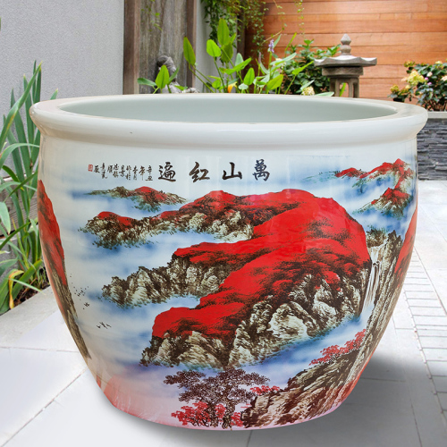 Wholesale Luxury Large Chinese Hand Painted Blue and White Porcelain Ceramic Flower Pots Planter
