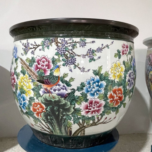 Wholesale Luxury Large Chinese Hand Painted Blue and White Porcelain Ceramic Flower Pots Planter