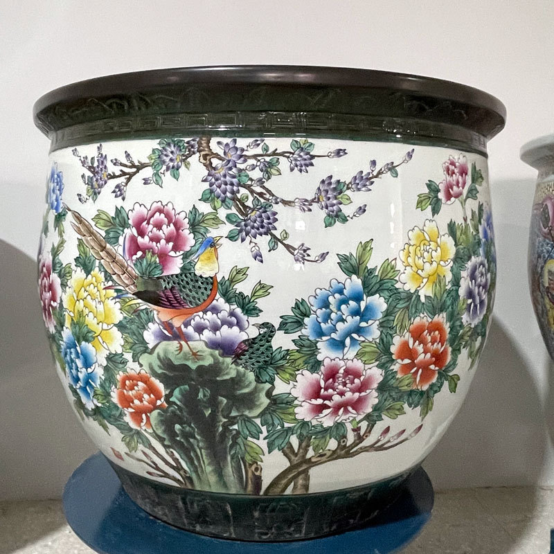 Wholesale Luxury Large Chinese Hand Painted Blue and White Porcelain Ceramic Flower Pots Planter