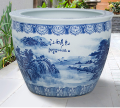 Wholesale Luxury Large Chinese Hand Painted Blue and White Porcelain Ceramic Flower Pots Planter