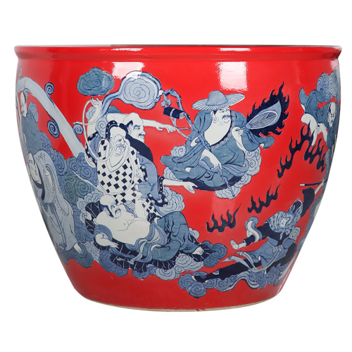 Wholesale Luxury Large Chinese Hand Painted Blue and White Porcelain Ceramic Flower Pots Planter